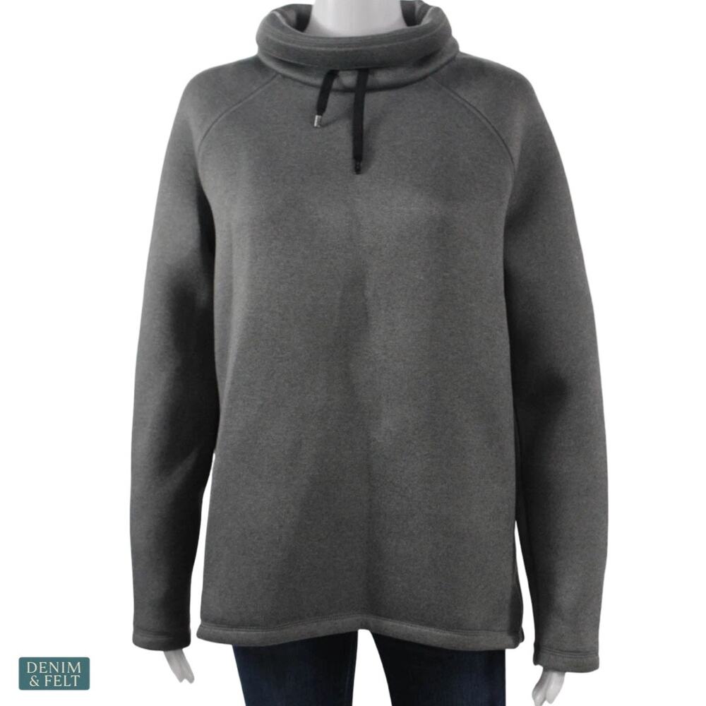 Polo Sport Ralph Lauren Gray Funnel Neck Pullover Sweatshirt Athleisure Medium